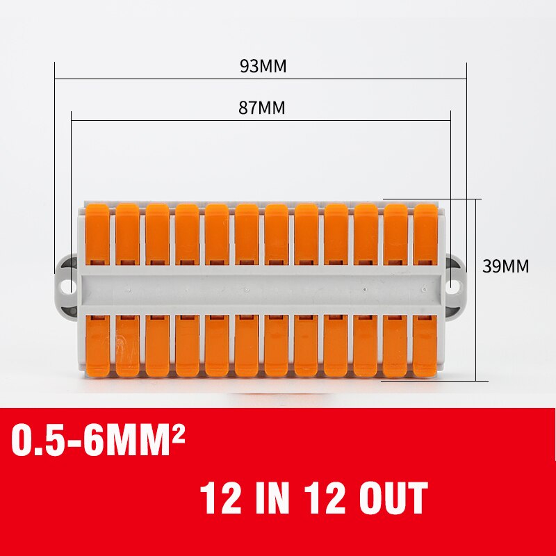 Wire Connector 2/3/4/5/6 pin Universal Docking Fast Wiring Conductors push-in Terminal Block Cable splitter High power connector: WHITE / 2P