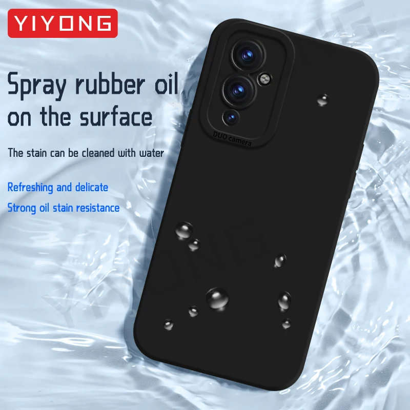 per OnePlus9 Custodia YIYONG coperchio morbida in silicone liquido setoso per OnePlus 9 pro 9R 9RT uno più 10 pro OnePlus10 pro Custodie per telefoni