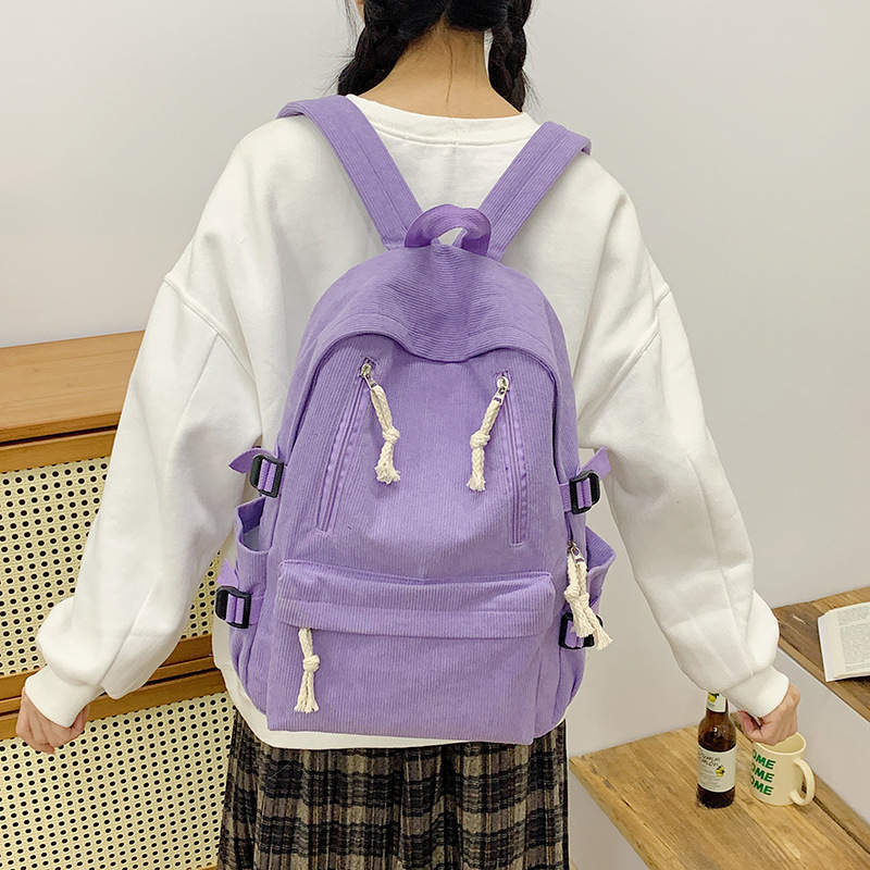 Sac à Dos de Grande Capacité pour Document Solide Simple, Version Coréenne, pour Lycée, Étudiante