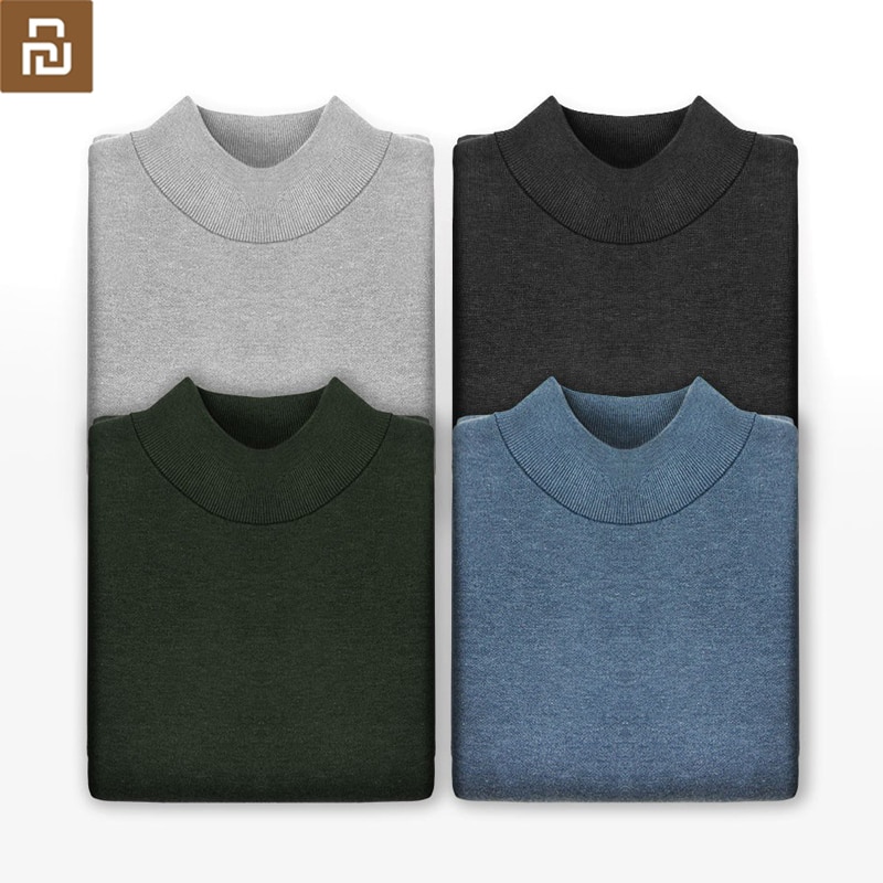 youpin DSDO Half-high collar sweater machine washable Warm Breathable skin-friendly basic bottoming shirt for man