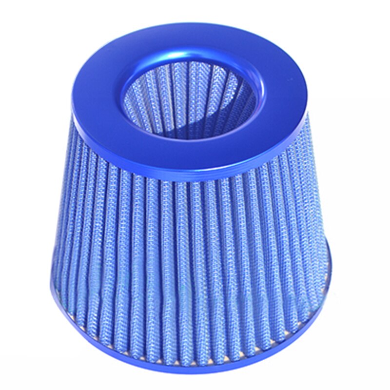 Universal 76mm filter cold air intake air filter cone air intake filter 3'' car breather air intake cleanser filter: Blue2
