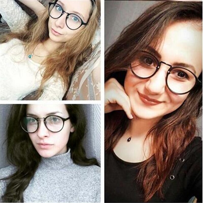 Afgewerkt Bijziendheid Bril Vrouwen Mannen Retro Clear Spiegel Ronde Student Bijziend Brillen-1-1.5-2-2.5 -3-3.5-4.0