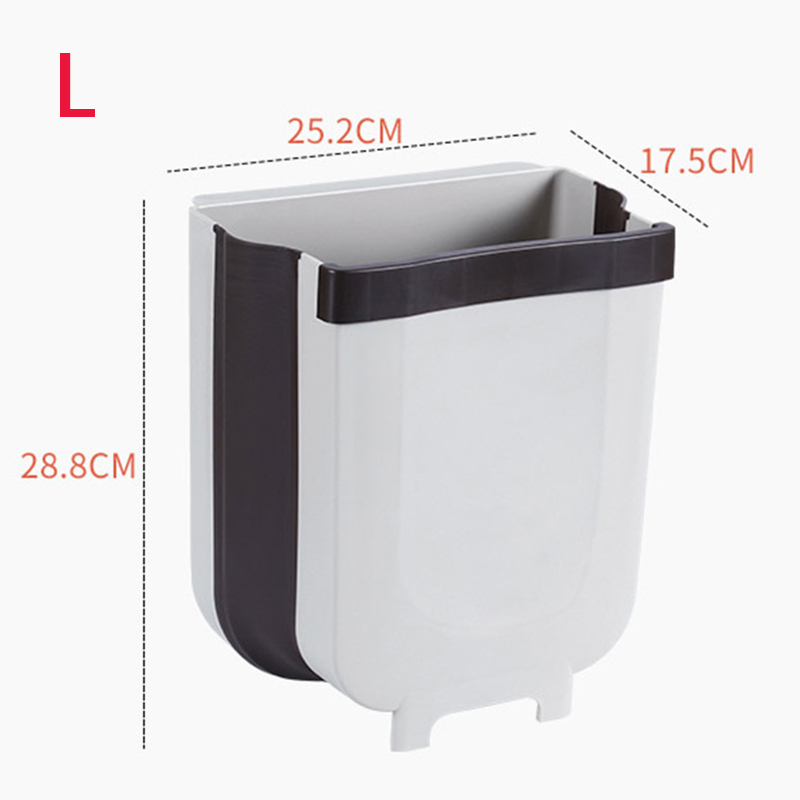 Poubelle pliante de cuisine, poubelle pratique suspendue pour toilettes, poubelle de rangement en Silicone pour voiture