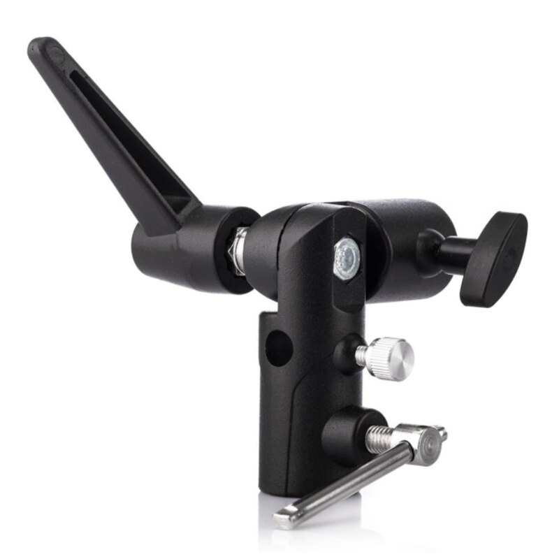 H-Vorm Metalen Paraplu Softbox Holder Flash Bracket Adapter Verstelbare Voor 1/4 &quot;3/8&quot; Lamp Light Stand Mount statief
