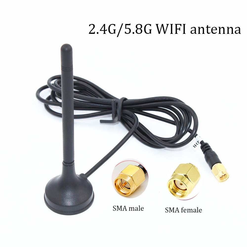 2.4g 5.8g antenner 5g dual band til wifi router 3m kabel sma hanstik