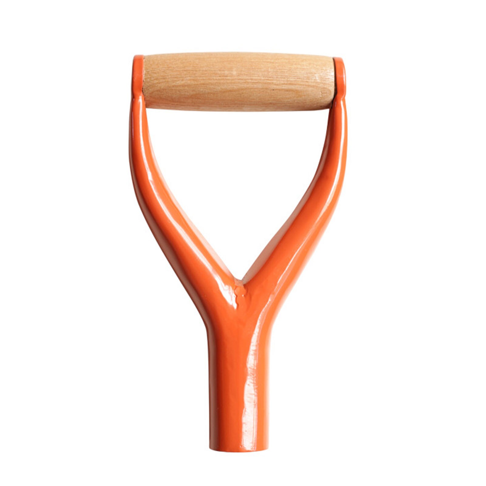Herramienta de jardín Y Grip reutilizable, utensilio práctico para el hogar, mango de pala de instalación de hierro sólido, mango multiusos, herramienta de jardín de repuesto: Naranja