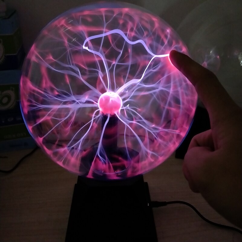 Electrostatic Ball Induction Glow Ball Plasma Ball 10-12 Inch Red Light Blue Light Science and Technology Museum Exhibition Ball
