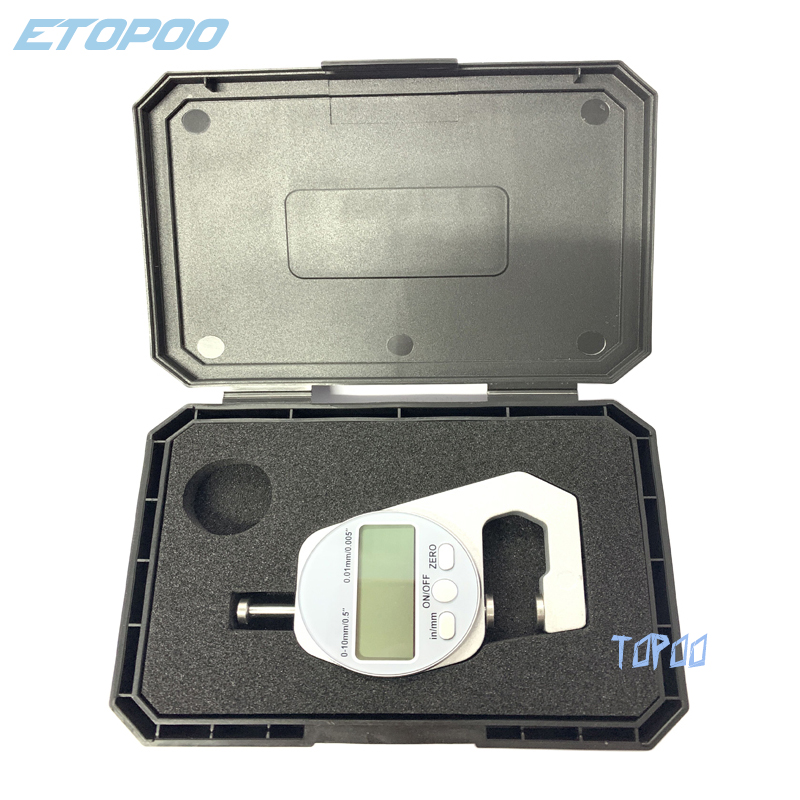 Digital Display Thickness Gauge Zinc Alloy Electronic LCD Micrometer Metric Imperial Wall Thickness Measurement Tools 0-10/20mm