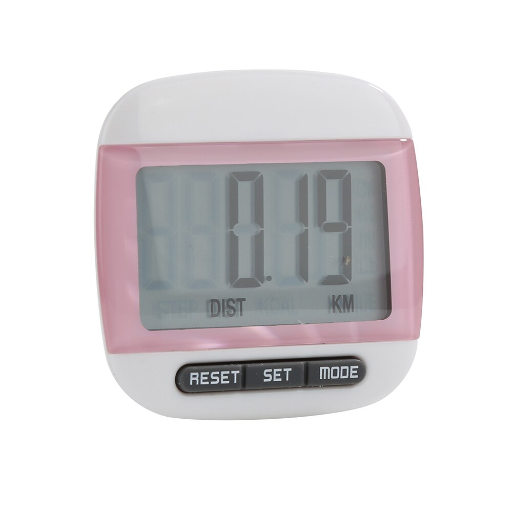 Mini Waterproof Step Movement Calories Counter Multi-Function Digital Pedometer: Pink