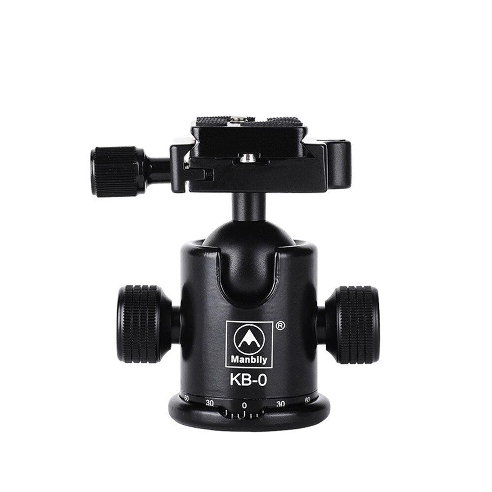 Manbily KB-0 Camera Tripod Ball Head Aluminum Ballhead Panoramic Head Sliding Rail Head W 2 Built-in Spirit Levels DSLR Shooting