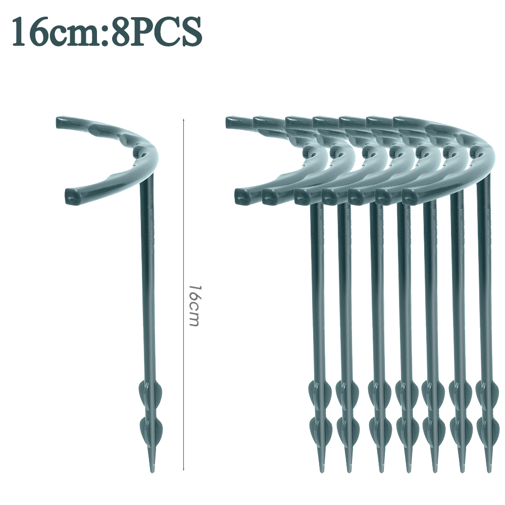20/8/2pcs Kunststoff Pflanze Stütz pfahl Rahmen Gewächshaus Anordnung Halbkreis feste Stange Innen blume Pflanze Rebe Kletter halterung: Silber