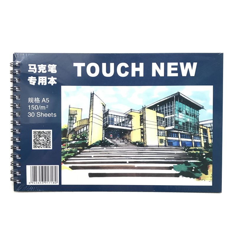 TOUCHNEW 30 Sheets 150gms A5 Marker pad Sketchbook Drawing Notebook White Paper School Stationery Notepad Notitieboek Cuaderno