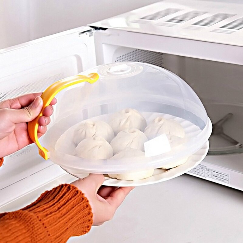 Microwave Oven Plate Cover Non Stick Air Vent Splatter Lid Dustproof Dish Cap