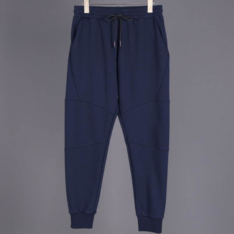 Man Training Pants Running Bodybuilding Joggers Sweatpants Fitness Causal Sports Long Pants Man Autumn Winter Trousers: blue / L