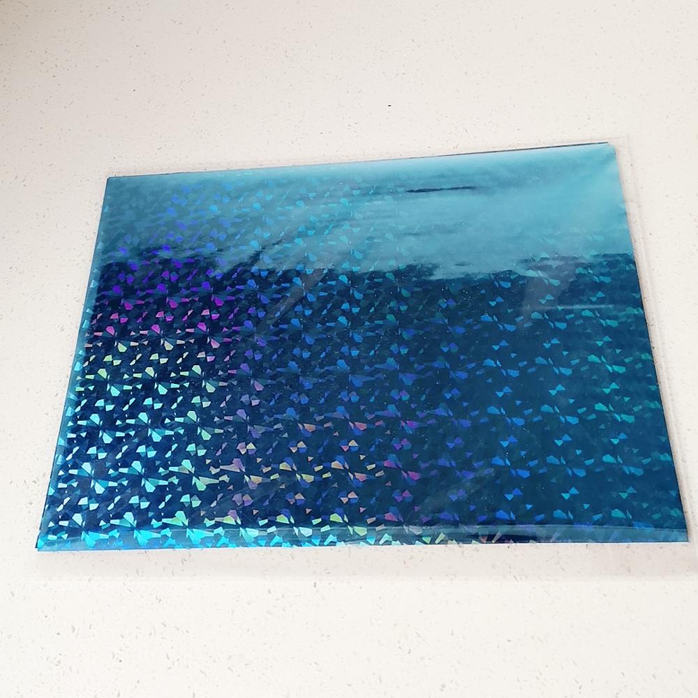 Heißprägefolie Papier Laminator Laminieren Transfere auf Eleganz Drucker Handwerk 50Stck 20x29Cm A4 Gebrochen Gläser blau