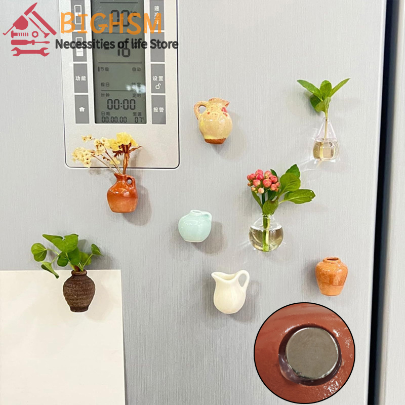 1/2/3 SZT. mini Wazon Super Mocne Magnesy na Lodówkę z Żywicy z Wiadomościami Magnes na Lodówkę 3D Doniczka na Kwiaty robić Dekoracji Domu