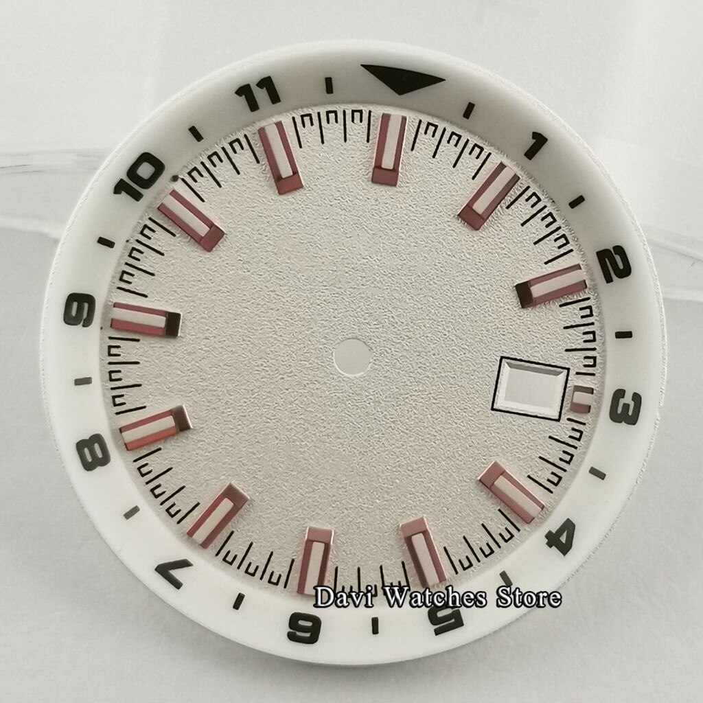 36.5mm Sterile Watch Dial Green Luminous Black/White/Blue Dial Fit NH35 NH35A automatic movement