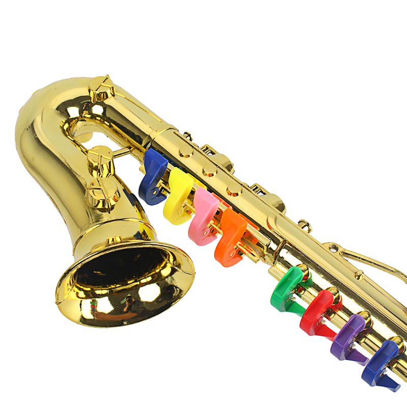 Simulation 8 Tones Saxophone Trumpet Children Musical Instrument Toy Party Props G92F