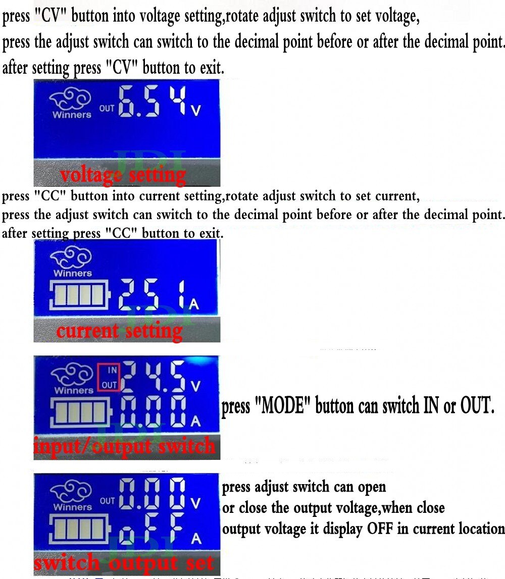 5A DC-DC Step Down Power Supply Buck Ajustável Módulo Display LCD 6 V-32 V para 0 V-32 V NC