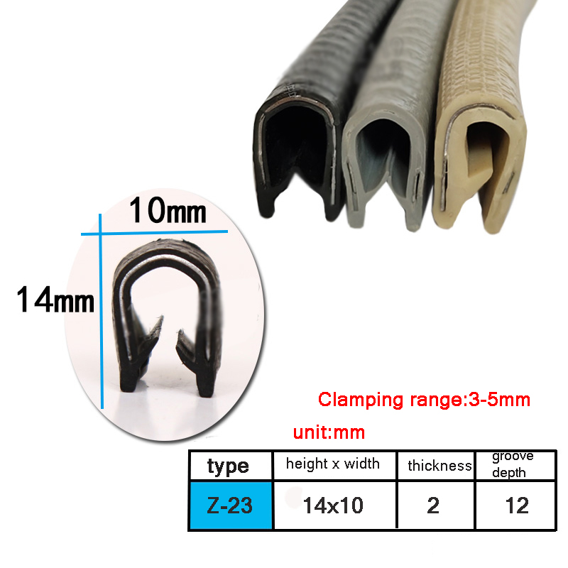 1M U-shaped Clamp Iron Rubber Edge Sealing Strip Bridge Cable Tray Iron Sheet Stainless Steel Plate Edge Protection Mouth Strip