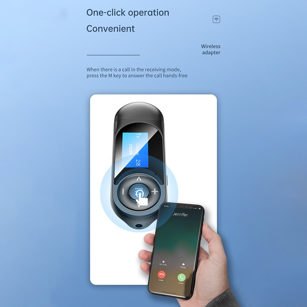 Audio- Absender Empfänger Adapter Dongle Leicht Installation LCD Anzeige T13 2 in 1 Bluetooth 5,0 Persönliche Auto Elemente