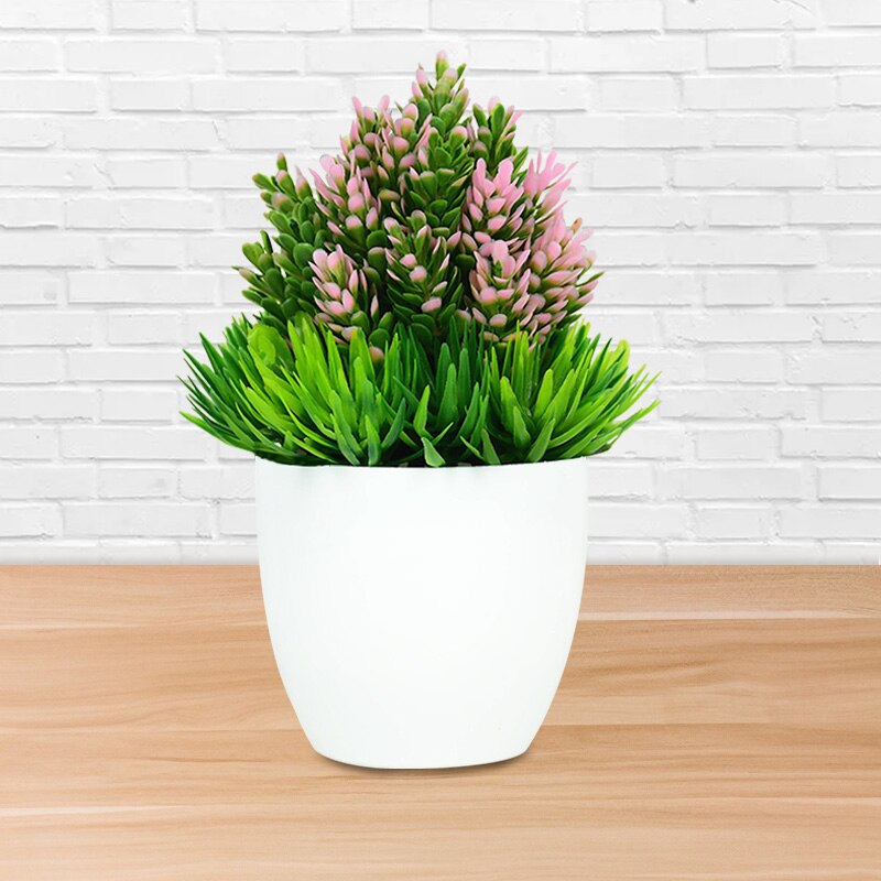 Bonsái Artificial en maceta con hojas verdes, plantas de simulación de árbol pequeño para decoración del hogar y jardín, decoraciones de mesa para fiestas de cumpleaños y bodas: B09