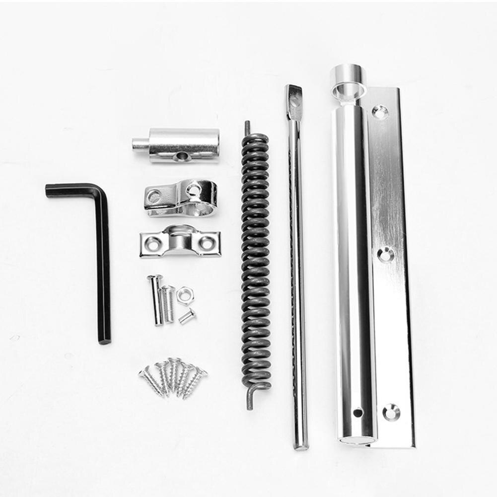 Adjustable Door Closer Stainless Steel Surface Mounted Automatic Spring Latch Furniture Hinge Household Office Door Hardware