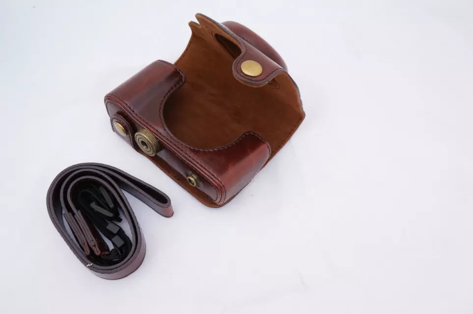 Pu Leather Camera Case Bag Voor Olympus SH1 SH2 SH-1 SH-2 Camera Cover Met Riem Zwart /bruin/Koffie