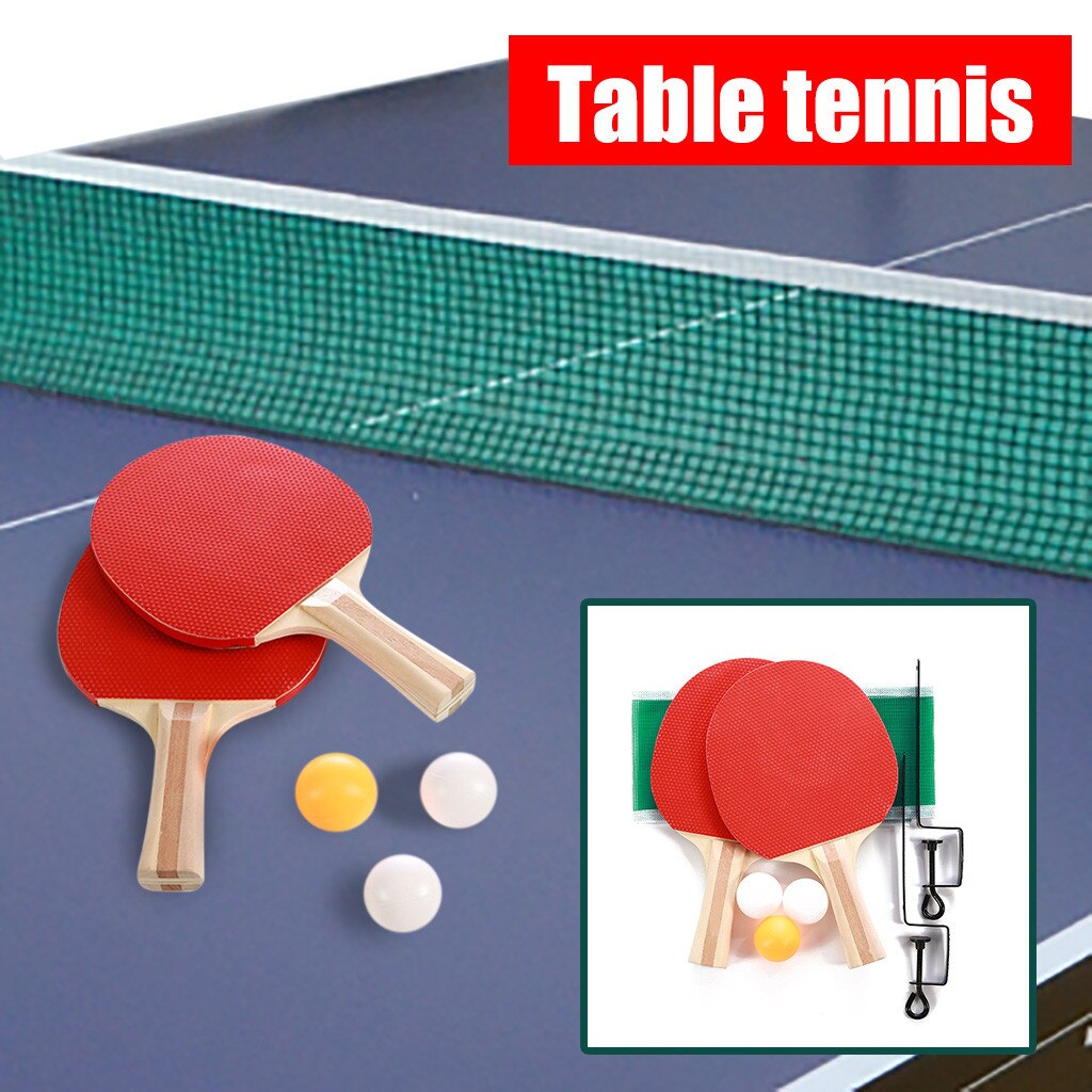 Inomhus ping pong paddle sport bärbar bordtennis nätfäste dubbel ping pong paddel racket set med väska dubbel racket set