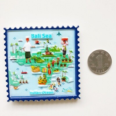 BABELEMI Vietnam India Japan Korea North Korea Fridge Magnets 3D Refrigerator Magnet Sticker Travel Souvenir Kitchen Decoration: Light Green