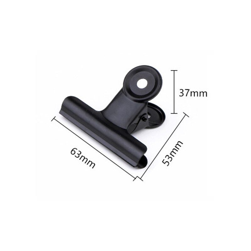 1p Black Metal Clip Stationery Office Supplies Household Paper Clip Fixing Small Book Clip Sketching Board Sketching Clip: 63cm-1P