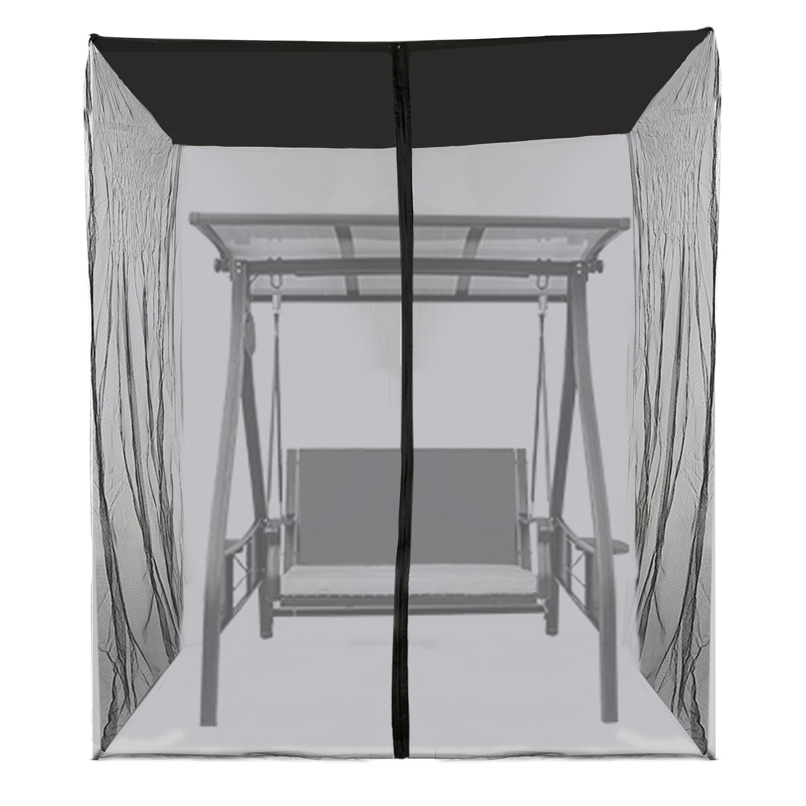 Outdoor Swing Chair Mesh Net Water Resistant Patio Seater Mesh Canopy Cover Outdoor Hiking Camping Mosquito Net