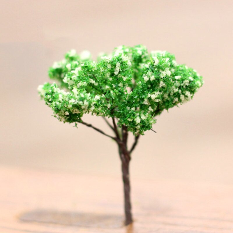 1pc mini tre kunstig hage miniatyr harpiks håndverk hjemmedekorasjon mikro landskap bonsai plante