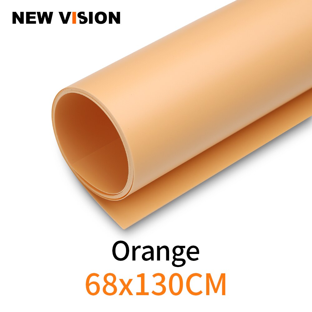 Oranje 68X130 cm 27*51 inch Fotografieachtergrond Papier Matte PVC Vinyl Naadloze Achtergrond Naadloze Water-proof