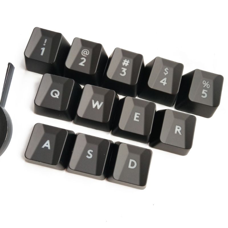 12 pçs colisão teclado keycaps para logitech g413 g613 g910 g810 g310 backlit keycap n0hc