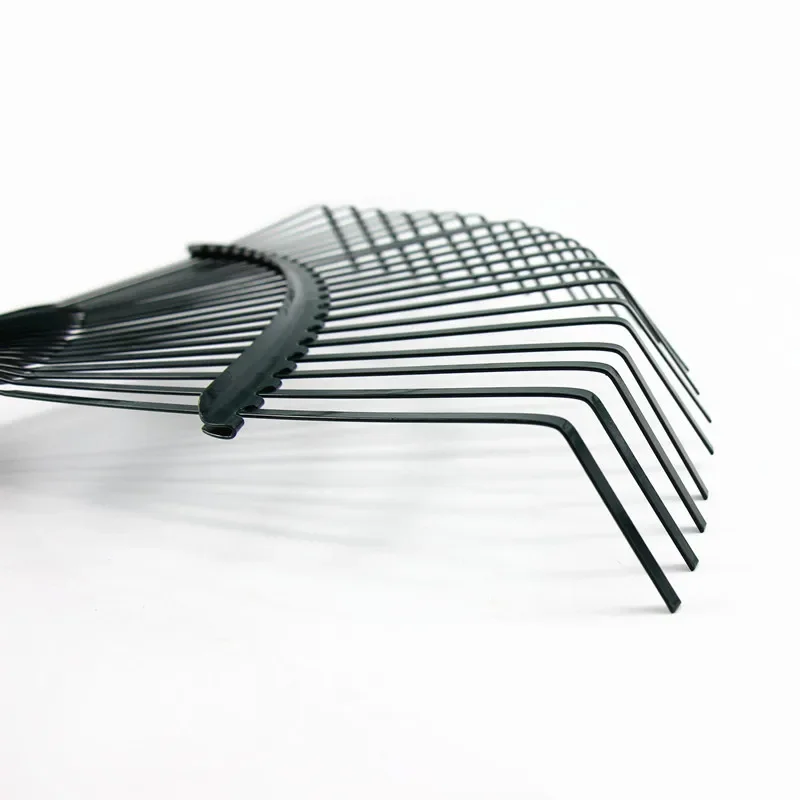 22-tanden zware stalen metalen hark voor hoofd Koolstofstaal Gazon Bladeren Tuin zonder handvat Thuisgereedschap Tuingereedschap