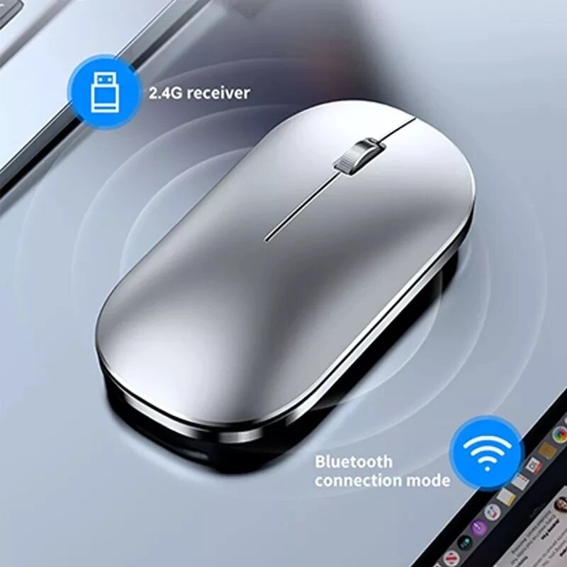 Wireless Bluetooth Mouse Rechargeable Silent Ergonomic PC Gaming Mouse For iPad Mac Tablet Macbook Air Laptop Business Office
