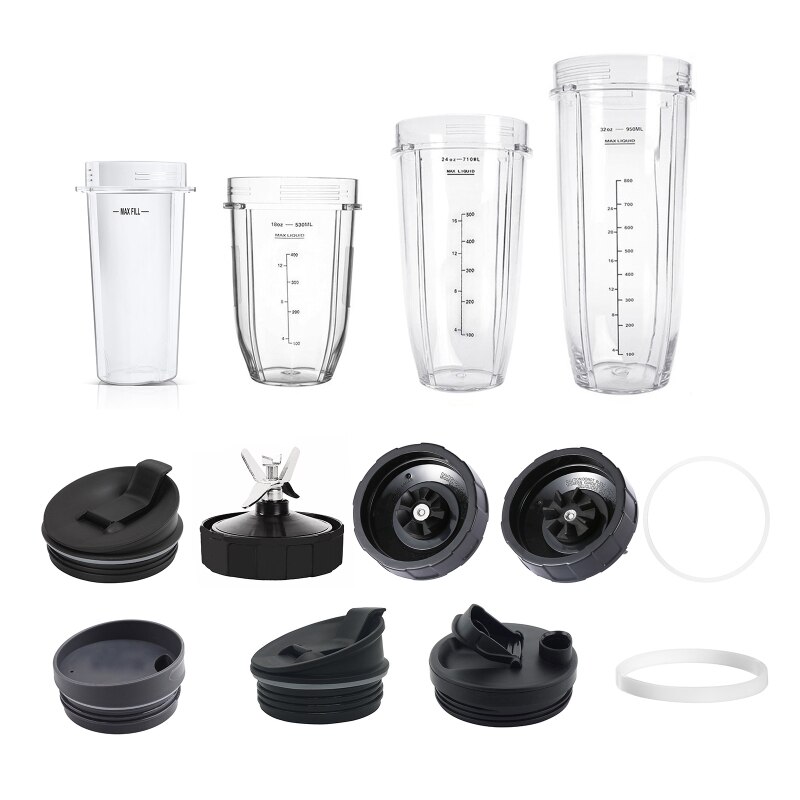 M2EE 7 Fin Blender Blade Assembly for Replacing Old Blender Blade Holder, Cups, Lids Fits for Nutri Ninja 1000w Blender
