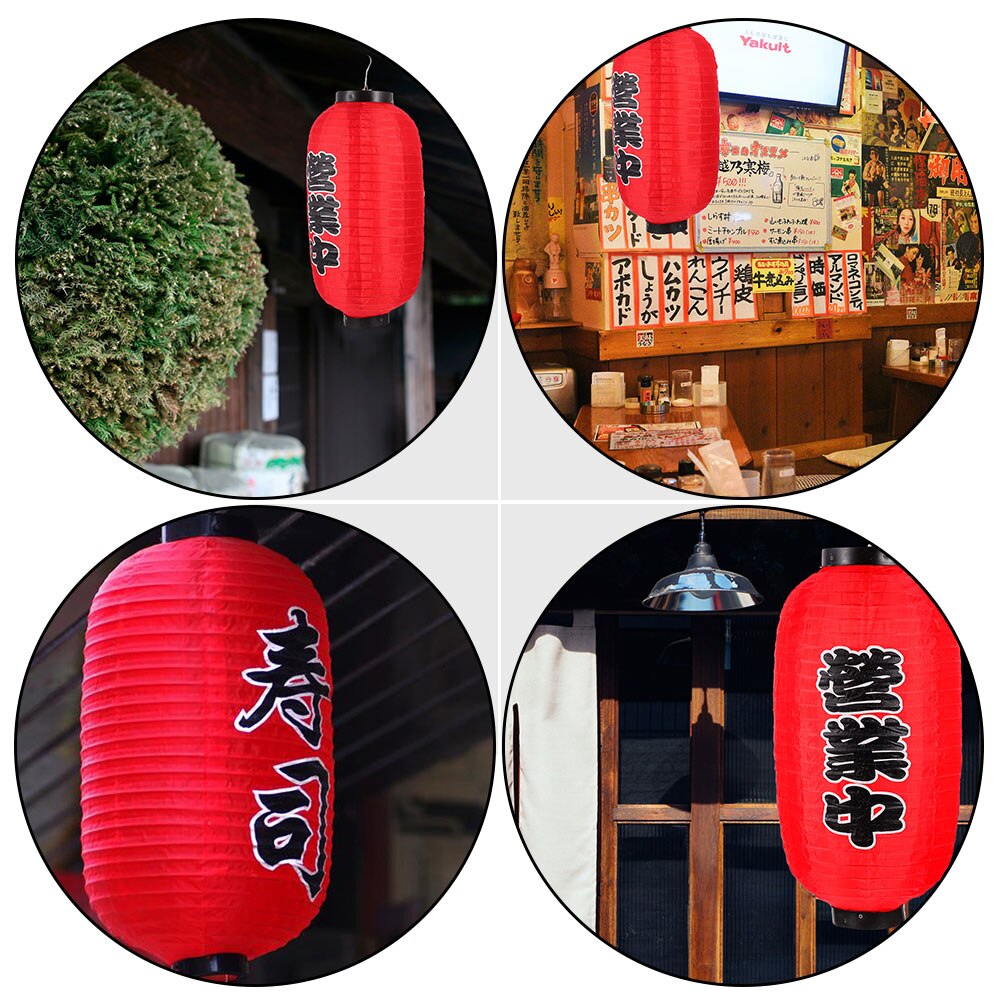 2pcs Red Lanterns Outdoor Waterproof Sushi Restaurant Store Decorative Lantern