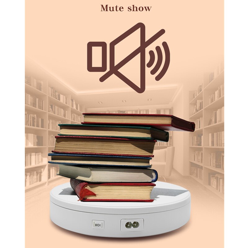 Electric Turntable Display Stand - 22cm Diameter - 5kg Max Load - 360° Rotation - Silent Operation