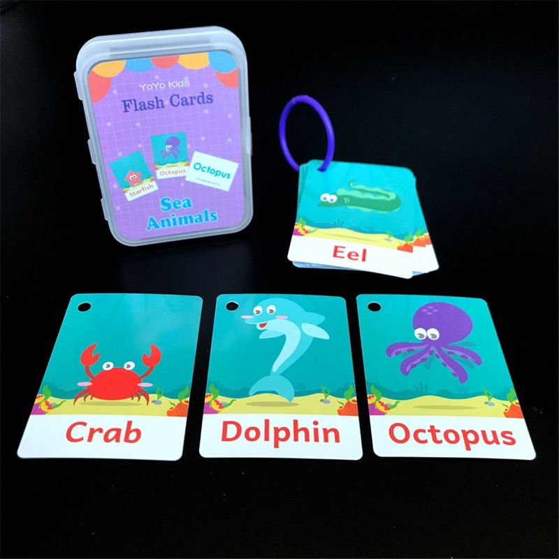 Baby Engels Leren Woord Kaart Pocket Flash Kaarten Montessori Educatief Speelgoed
