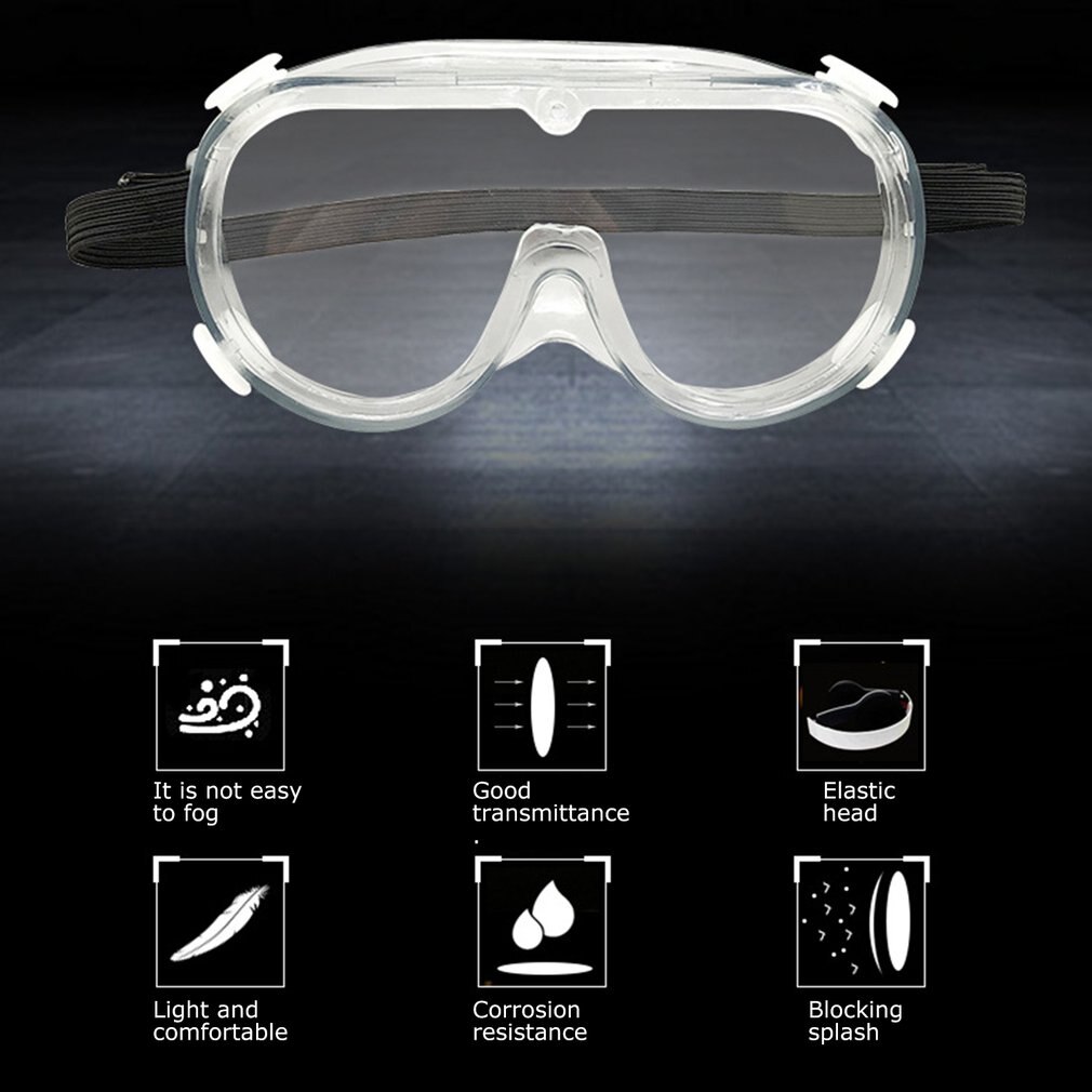 Volledig Gesloten Clear Vented Veiligheidsbril Oogbescherming Lab Anti Fog Glazen Lens Werkplek Veiligheidsbril