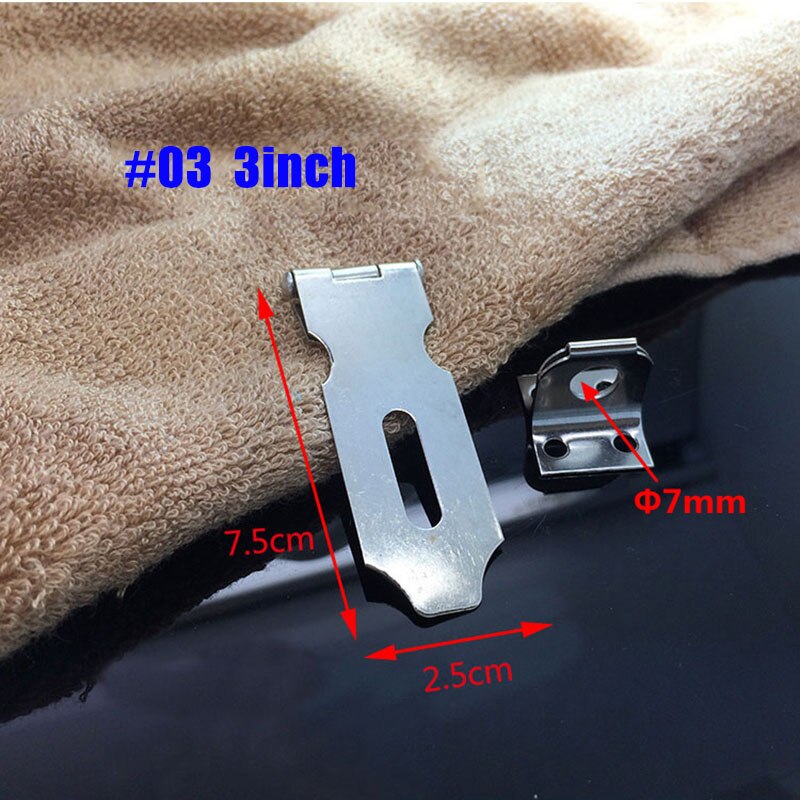 Stainless steel door latch can be added padlock cabinet door door door latch door nose old padlock buckle: 03 7.5CM