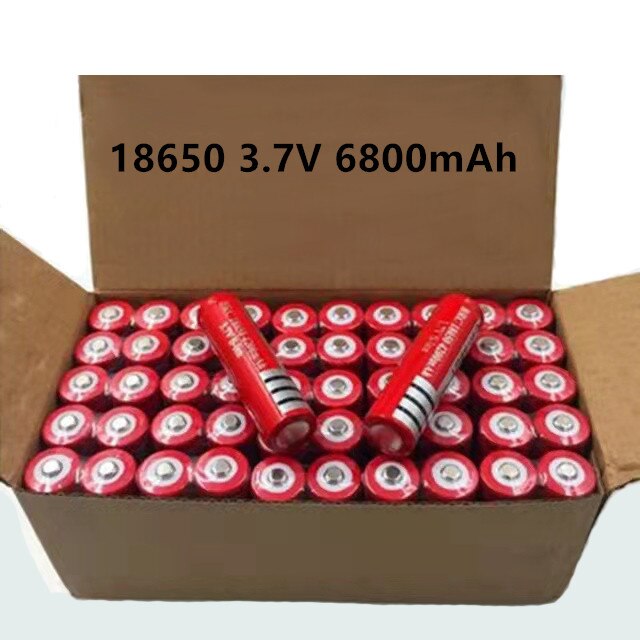 100% Original BRC18650.batería de litio. 3,7 V. Voltios.6800mah. Recargable. Li-Ion para elbanco.de.potencia.linterna.