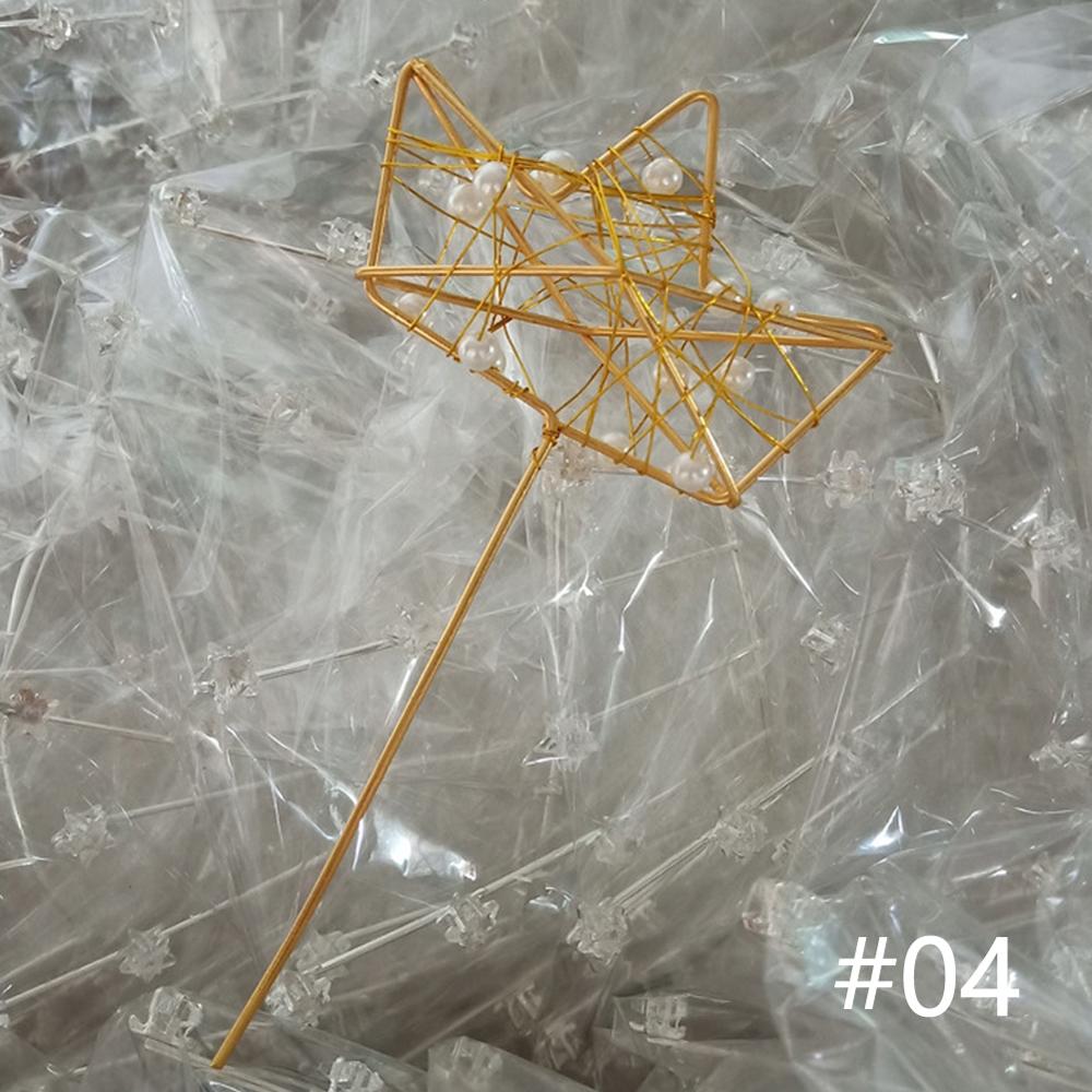 1PC Luna, Estrella y corazón forma LED perla pastel Toppers Bebé feliz cumpleaños boda Cupcakes pastel decoración herramienta