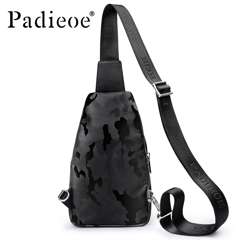 Padieoe mannen sling bag canvas borst schoudertas crossbody tassen satchel mode