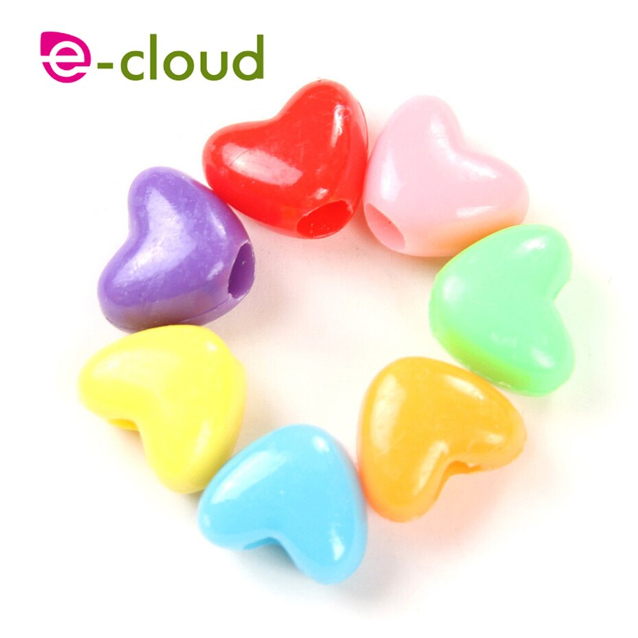50-150 Uds ajustable Dreadlock Beads Dread Cuff trenzado colorido anillos de pelo de en forma de corazón