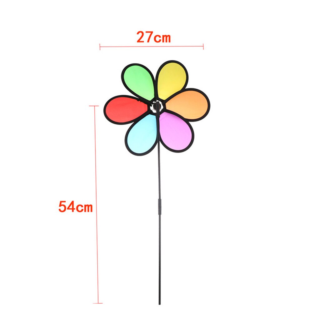 Kleurrijke Regenboog Dazy Bloem Spinner Wind Windmolen Tuin Yard Outdoor Decor Klassieke Speelgoed Kleur Willekeurig 1Pc !