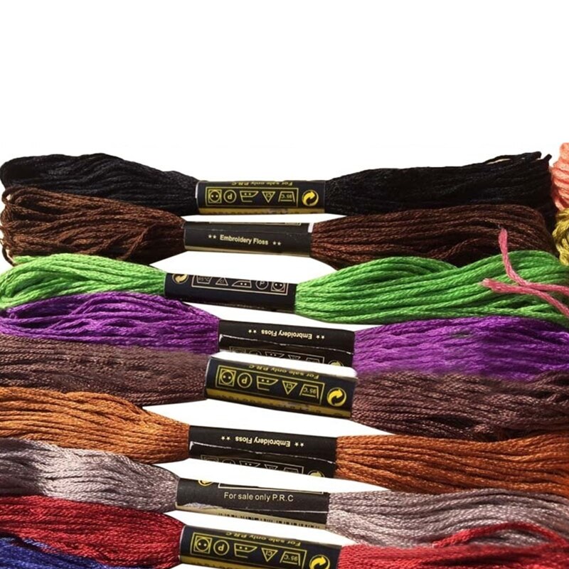 50Pcs/Set Multicolor Embroidery Cotton Thread DIY Sewing Skeins Craft Tools