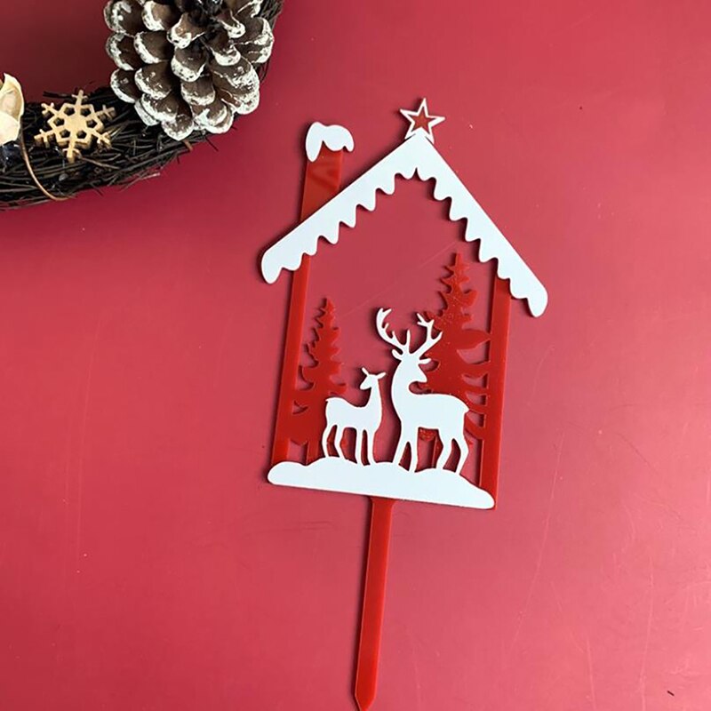 ! Merry Christmas Acrylic Cake Topper Snowman Letters Acrylic Cupcake Topper For Xmas Party Christmas Cake Decorations: 04